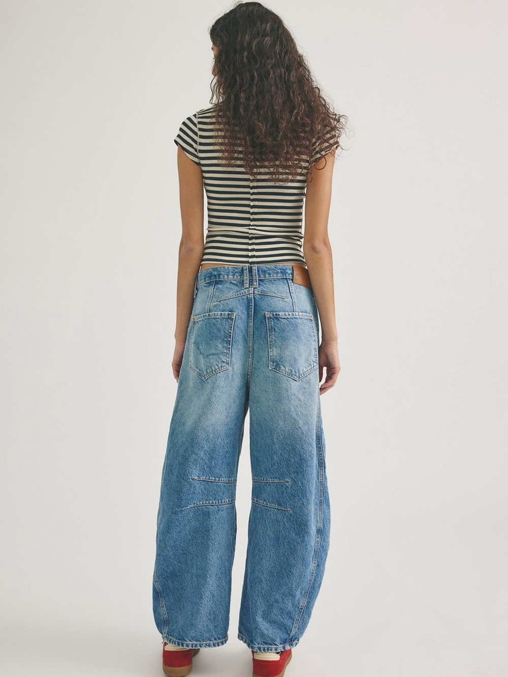 Free People We The Free Good Luck Mid Rise Barrel Jeans - Picture 3 of 4